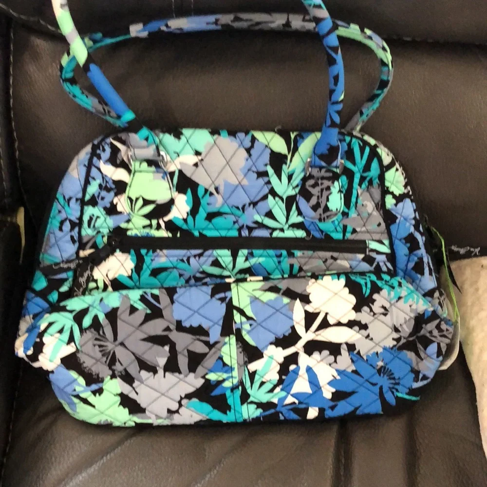 Turnlock satchel by vera in camofloral